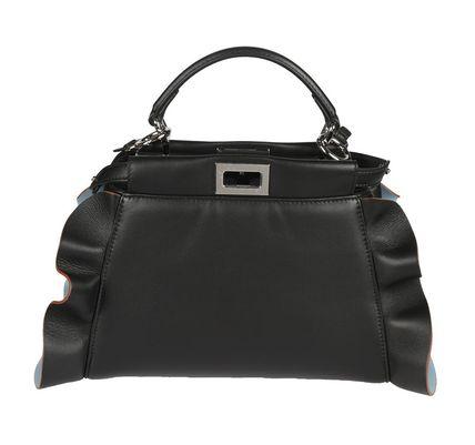 【関税 送料込】フェンディ コピー Fendi Black Mini Peekaboo Handbag 6120517